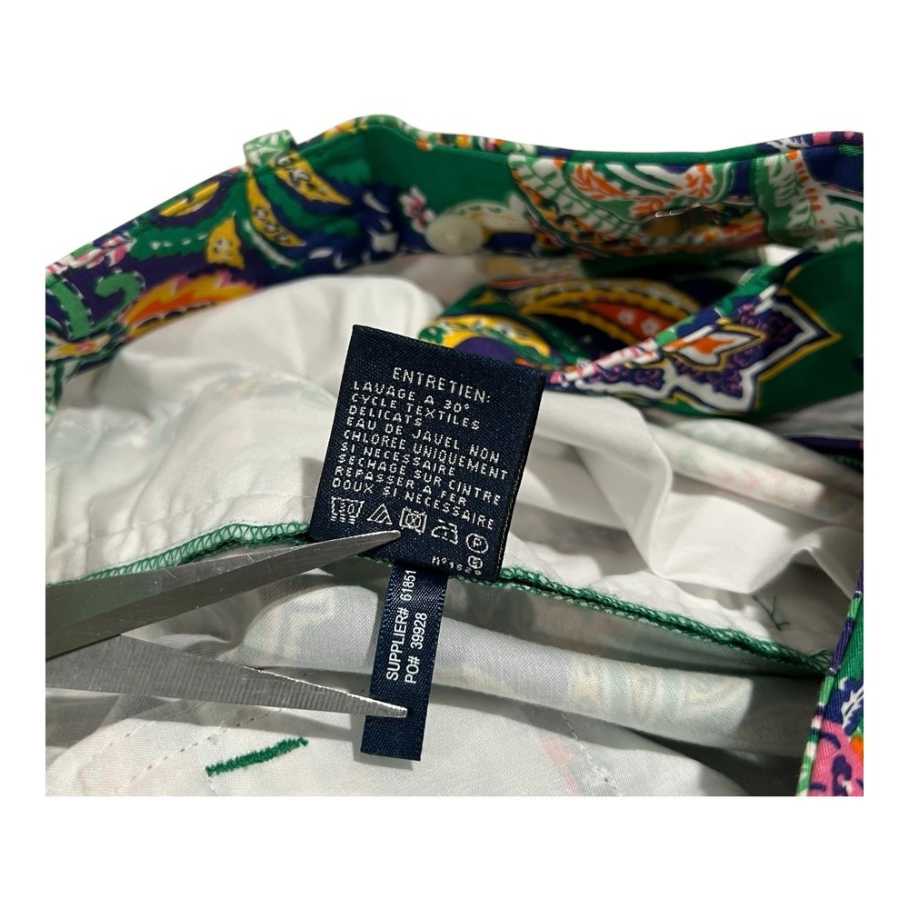Ralph Lauren Sport Floral High Waist‎ Stretch Straight Leg Crop Pants Women's 36 - Picture 14 of 16